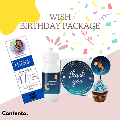 Wish Template Birthday Package birthday canva design english graphic design template