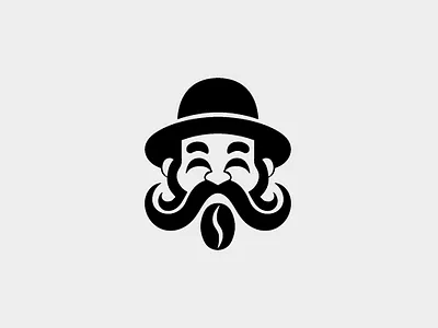 Coffee Moustache branding cafe coffee design drinks food graphic design illustration logo mascot moustache vector