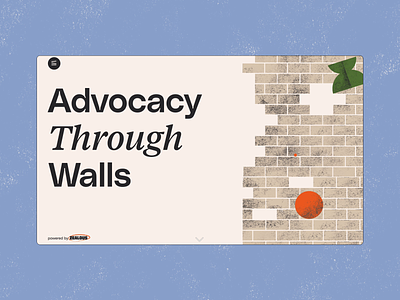 Advocacy Through Walls Website Home Page advocacy animation design education graphic design home page illustration interface law legal long read motion graphics scroll ui user experience ux web web design website website design