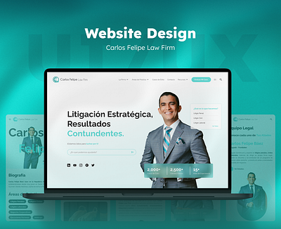 Carlos Felipe Law Firm figma graphic design justice law law firm protoype redesign research ui uiux uiux design web design website wordpress