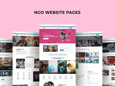 NGO Website Concept app design branding design graphic design illustration logo typography ui ux vector