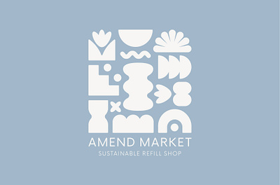 Amend Market brand identity brand pattern branding design graphic design icons illustration logo