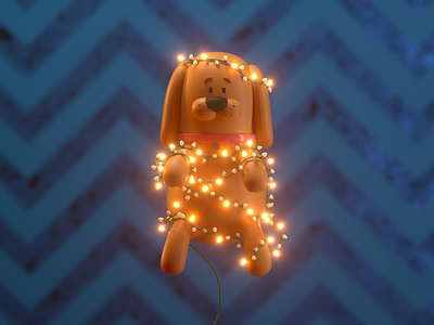 Christmas / navidad 3d animation c4d character christmas design dog illustration navidad pet render vago 3d