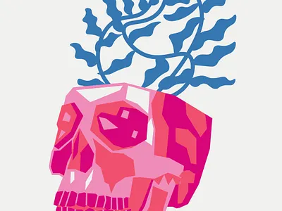 Skull and Plant digitalart digitaldrawing illustration