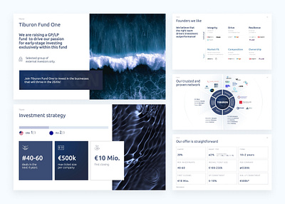 Fintech, pitch deck data data visualization finance fintech investments money ocean waves