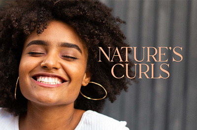 Nature's Curls beauty branding package package design