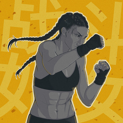 Fight like a girl | Illustration box china fight girl illustration procreate sport