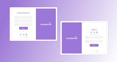 Sign In/Sign Up Page-Daily UI academia dailyui design e learning figma inspiration log in sign in sign up simple login page ui uiux design user interface ux web design