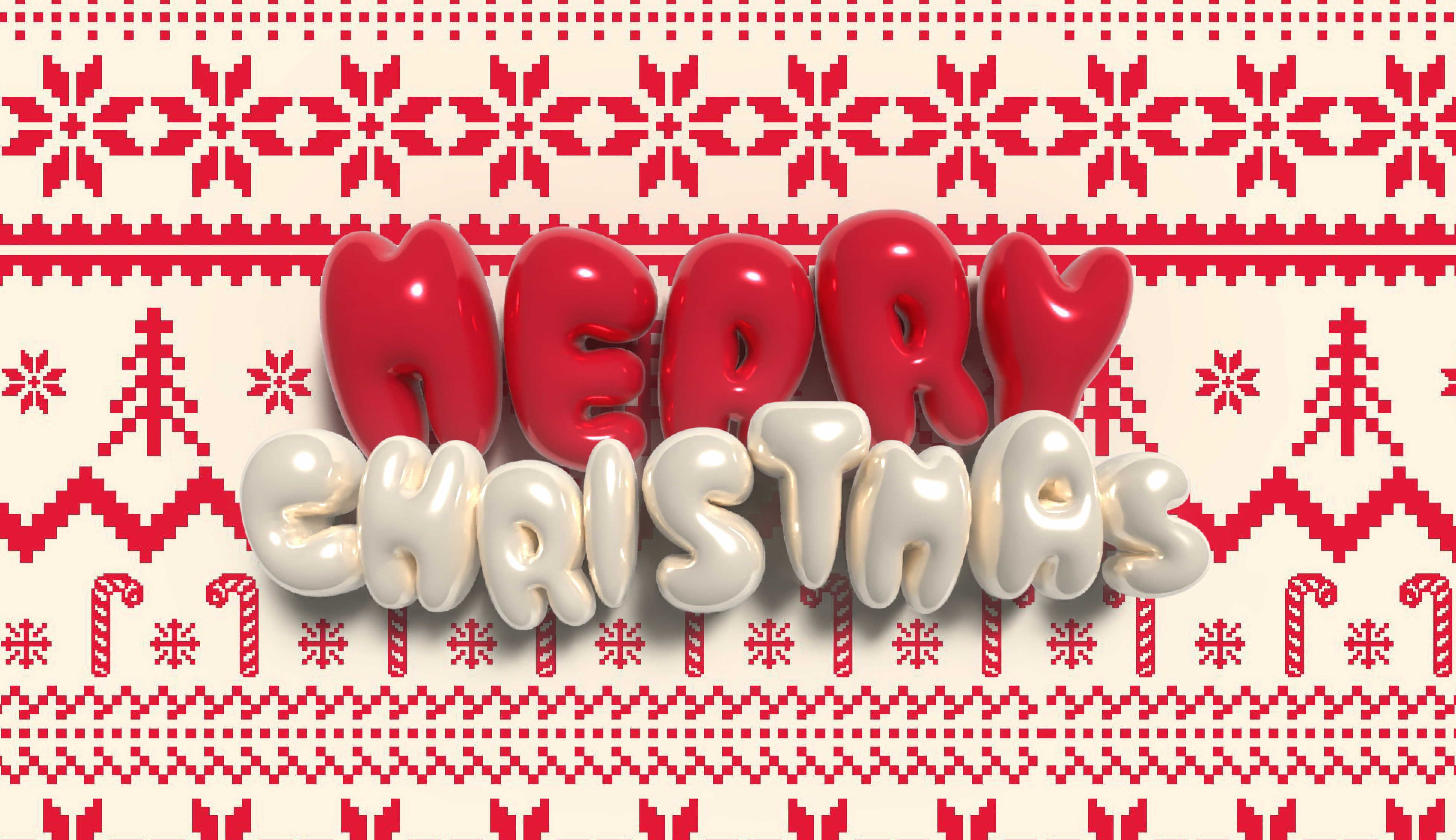 Christmas sweater balloon experiment 3d balloon christmas desing experiment merry sweater typography