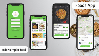 Food APP 3d aplikasi online app food graphic design ui uiux ux