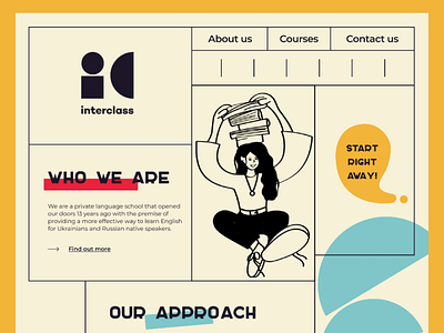 Design Concept for Language School | Product Design animations branding design figma illustration illustrations logo mobile app product design ui