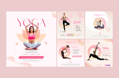 Yoga Class Social Media Poster Design advertising graphic design instagramposter marketing meditation poster posterdesign socialmedia yoga