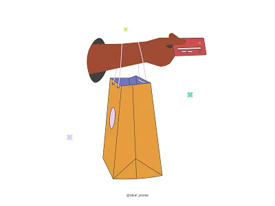 Shop & Pay 2d 2dcharacter art brandillustration branding character design female fintech flat girl graphic design illustration illustrator logo payment shop ui vector