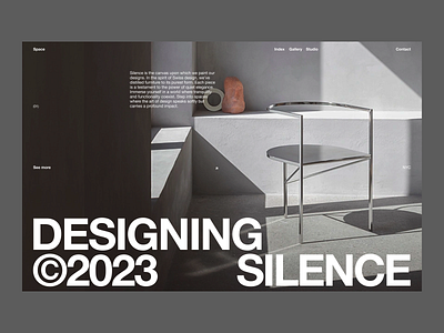 Designing Silence clean design digital furniture grid layout minimal swiss typography