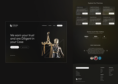 Law Firm Website Landing Page branding graphic design lawyrer ui ux website