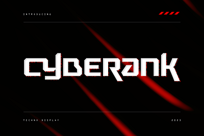 Cyberank - Techno Display bold branding display display font font fonts futuristic logo logotype modern robotic sci fi tech techno typeface typography