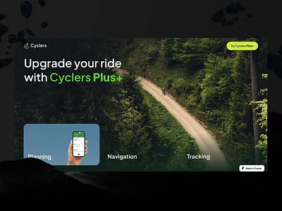 Cyclers Framer app branding cyclers exploration framer landing layout typography