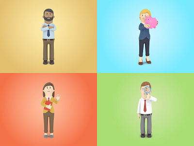 3D Characters 3d 3d characters business characters corporate man people woman