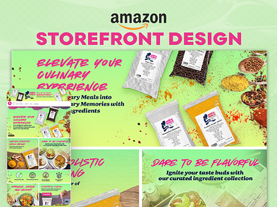 Amazon Storefront - Spices Brand amazon amazonstorefront amazonstorefrontdesign branding design graphic design graphicdesign illustration photoshop storefrontdesign