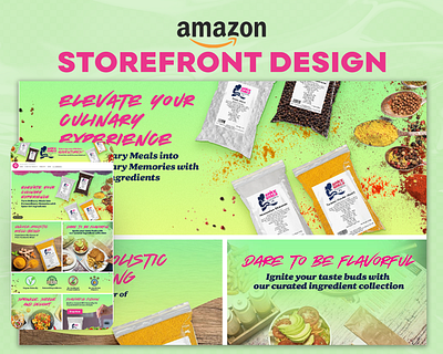 Amazon Storefront - Spices Brand amazon amazonstorefront amazonstorefrontdesign branding design graphic design graphicdesign illustration photoshop storefrontdesign