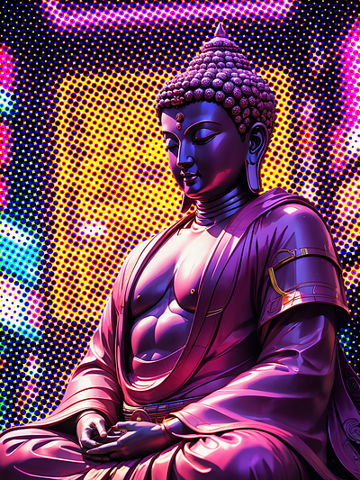 Cyborg Buddha adobe illustrator design illustration digital art graphic design graphic illustration illustration
