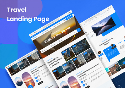 Travel Landing Page Design branding graphic design landing page travel website travel website design typography ui ui design uiux ux ux design website design