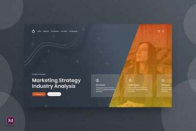 Landing Page Template - Adobe XD 3d animation branding graphic design hero header landing logo motion graphics pages ui