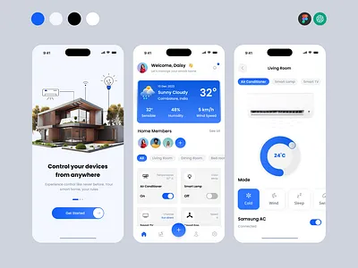 Smart Home Control Interface app bra design graphic design logo ui ux vector web