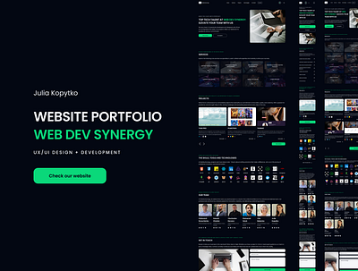 Website portfolio design | UX/UI design + development adaptation design development figma main page portfolio ui uidesign ux uxdesign uxui webdesign website