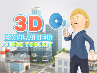 3D Explainer Video Toolkit 3d 3d explainer icons