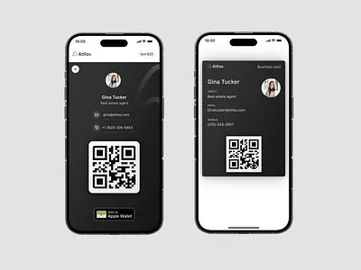 Digital business card design app design apple wallet business card design mobile app real estate ui uidesign uidesigner ux virtual business card