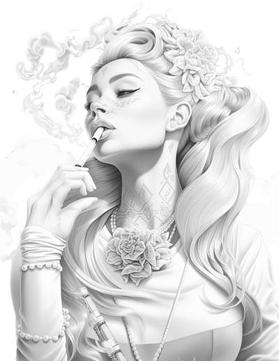 Stoner 2 adult coloring ai generated black and white cannabis coloring coloring page illustration marijuana coloring printable coloring sexy coloring stoner coloring