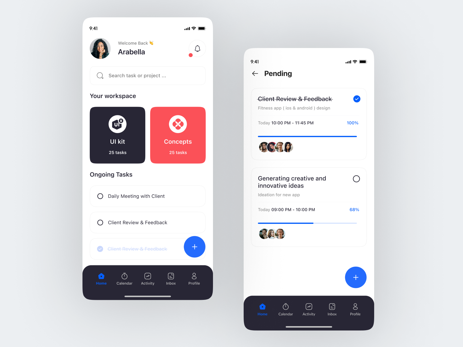 Project Manager app app clean concept design graphic design manager planner project task task list task manager team work timer todo todo list trend ui ui ux work list