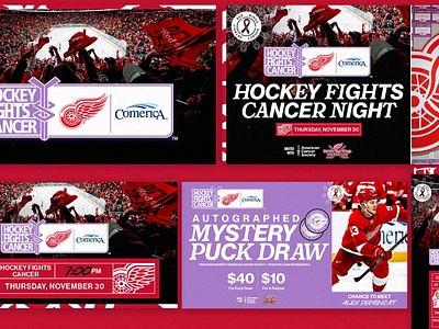 DRW - Hockey Fights Cancer adobe photoshop creative design detroit detroit red wings graphic design hockey nhl photoshop psd typography