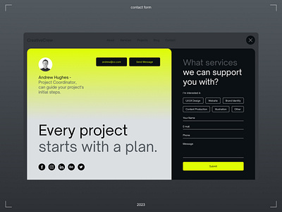 Contact Form UI Design desktop form ui uidesign uiux