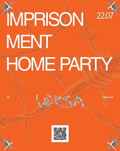 Verba Imprisonment Party Poster graphic design