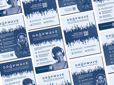 Dropwave Brand Flier Designs branding design graphic design logo typography vector