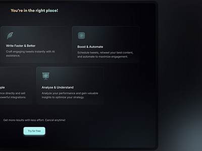 WIP (Features overview)🚧 blue blur darkmode darkmode saas design figma glassmorphism gleb gradient gradient darkmode landing page oguz orange saas saas landing page ui web design website