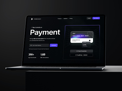 Web UI ai ai website biills branding card credit dark theme design finance landing page payment product design typography ui ui ux user experience ux web design web development website