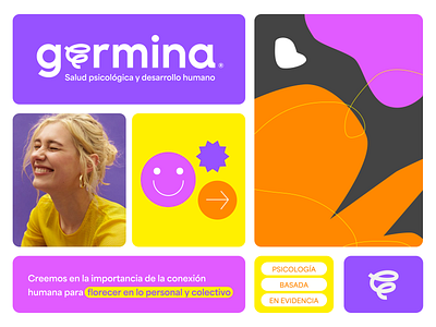 Germina - Brand design for mental health professionals adobe fonts branddesign branding design graphic design identity landing page vector