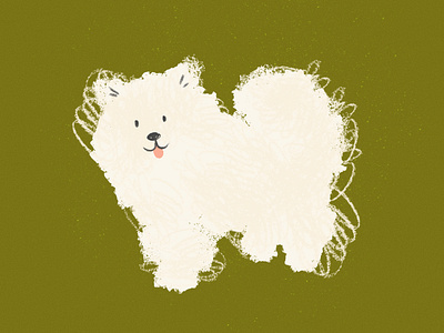Fluffy Dog animal animal art canadian artist digital art digital illustration dog dog art dog illustration illustration seattle artist