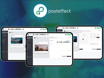 posteffect.io app dashboard figma planner social media ui ux