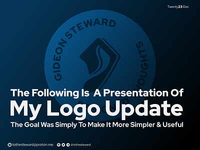Gideon Steward 2023 Dec Logo Update branding graphic design logoupdate tothesteward vector