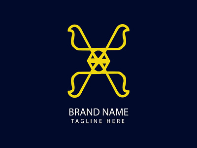 X logo With bird 3d animation branding graphic design letter logo monogram motion graphics ui x
