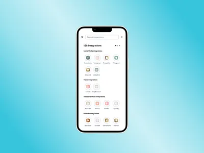 App Integrations app integrations daily ui design graphic design mobile mobile ui u ui user interface