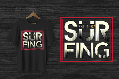 Surfing EST.1987 Shirt Design.