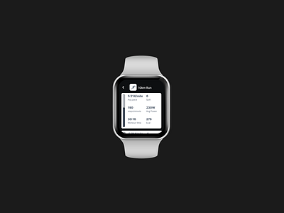 Smart Watch Running UI daily ui design graphic design running app smartwatch ui user interface
