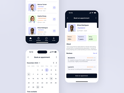 Healthcare appointment app ai branding design illustration logo mobile ui user experience ux uxrs uxui