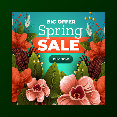 shopping sale flyer design flower poster