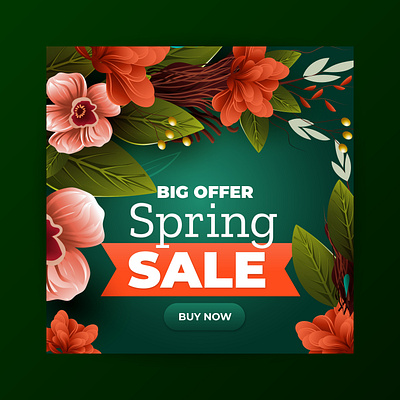 shopping sale flyer design flower p